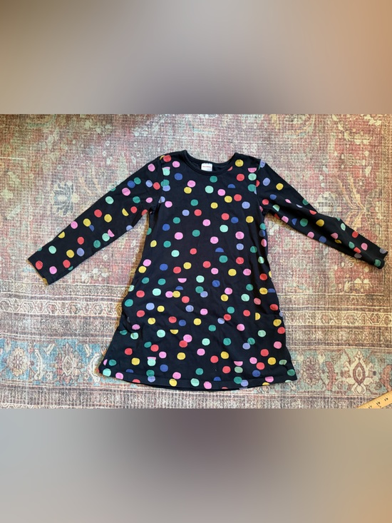 Hanna Andersson Other - Hanna Andersson size 8 Kids Polka Dot Long-Sleeve Dress with pockets